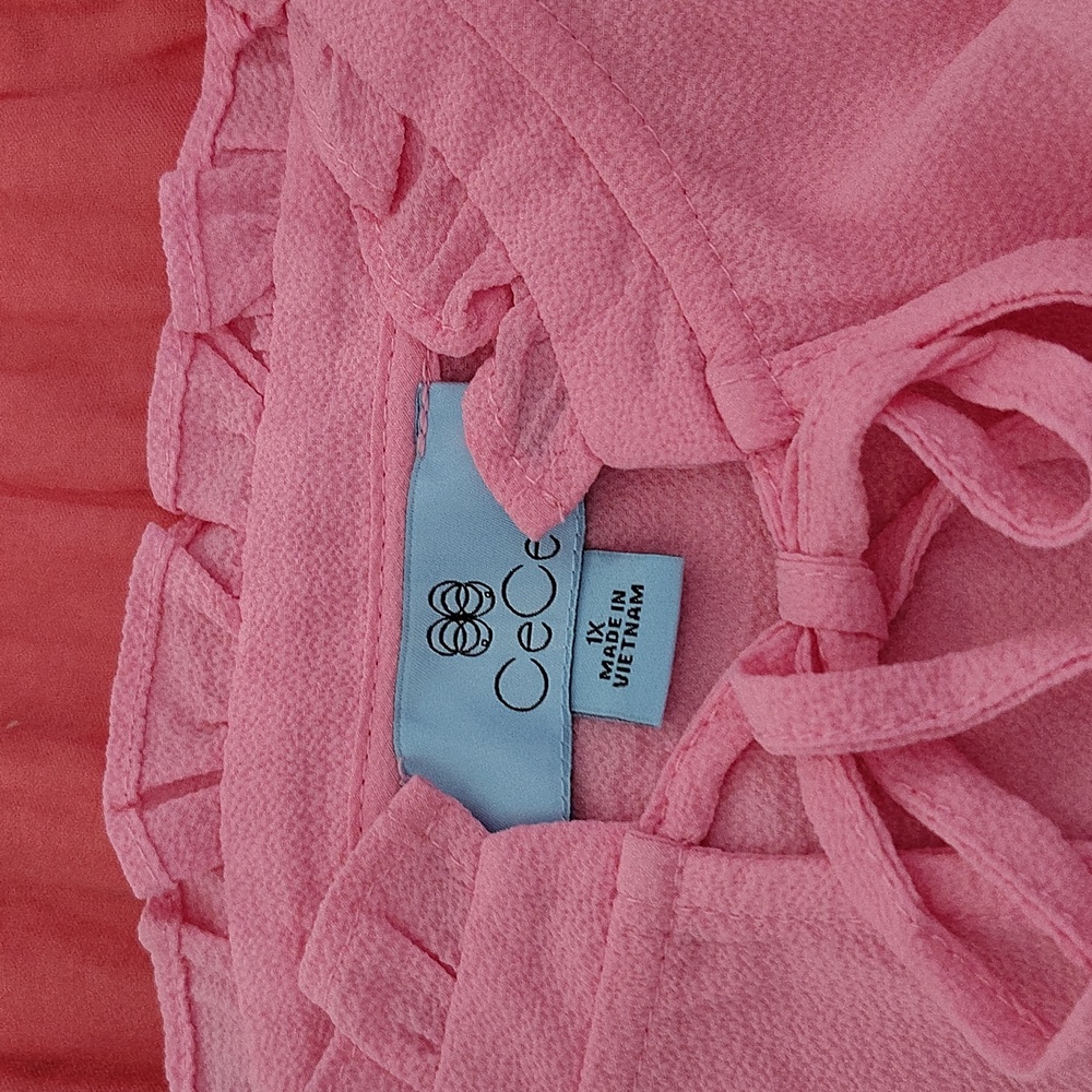 CeCe Pink Ruffled Blouse - Picture 5 of 6